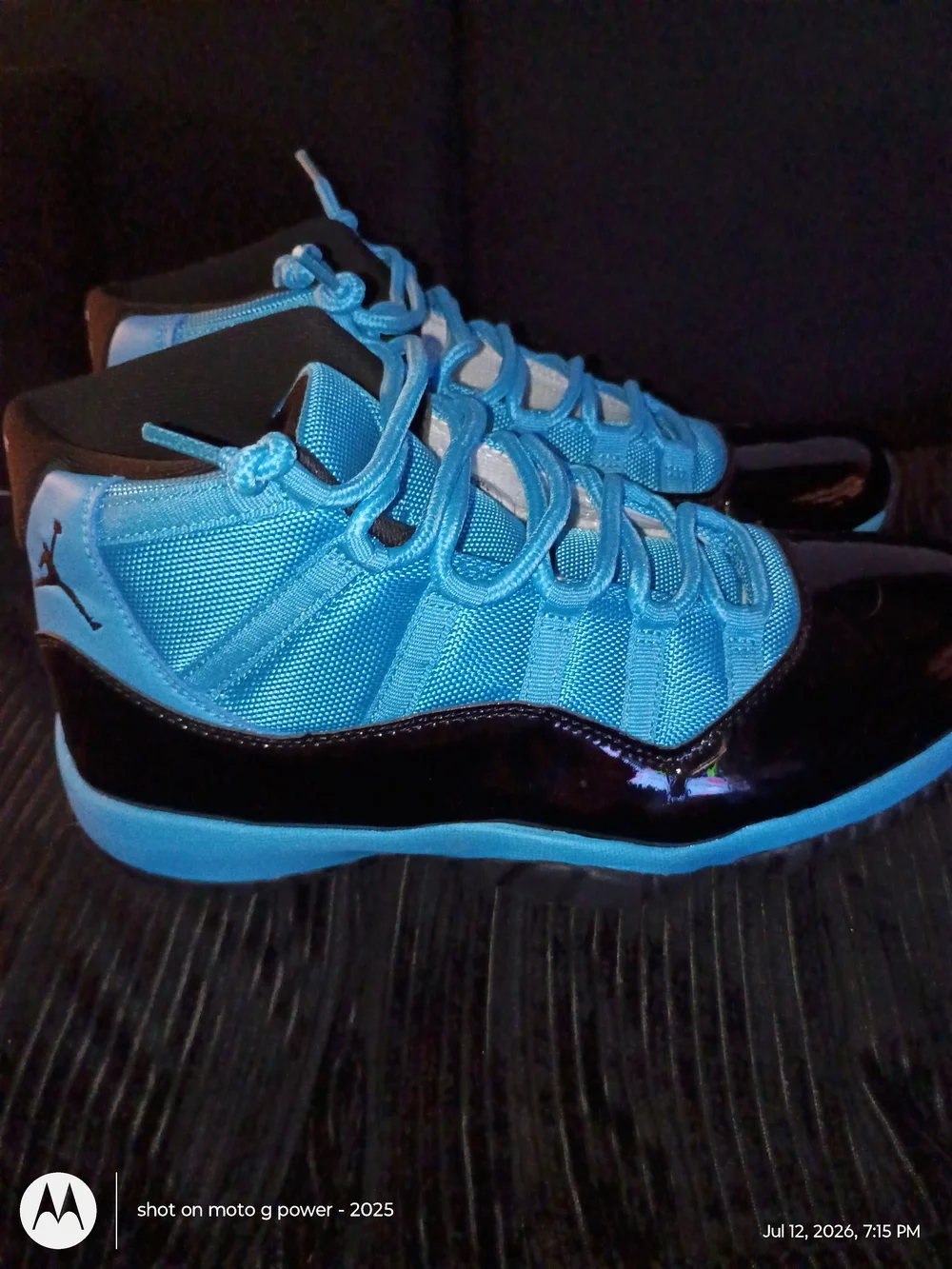 Nike Jordan 11s Men's Blue and Black Low-Top Sneakers